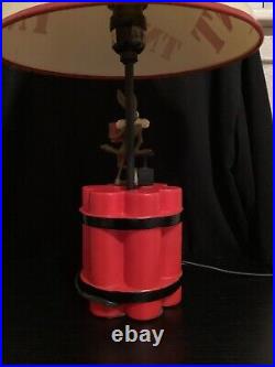 Rare Wile E. Coyote Warner Brothers TNT Table Lamp Dynamite