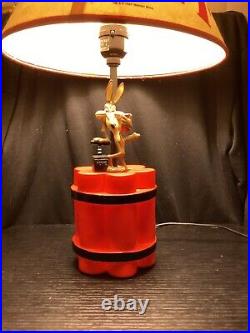 Rare Wile E. Coyote Warner Brothers TNT Table Lamp Dynamite
