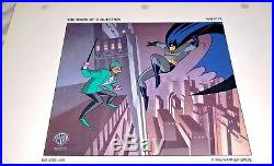 Rare warner brothers batman laminated cel promo binder page the mark of question