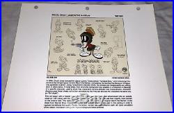 Rare warner brothers marvin the martian laminated cel promo binder page