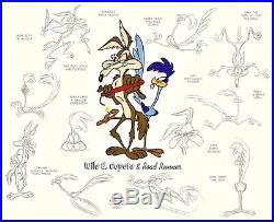 Road Runner Cel Warner Brothers Wile E Coyote Model Sheet Rare Number 1 HC Cell