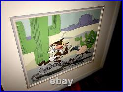 Roadrunner Cel Warner Bros Wile E Coyote Baby Chase Chuck Jones Signed Cell Rare Roadrunner Cel Warner Bros Wile E Coyote Baby Chase Chuck Jones Signed Cell Rare