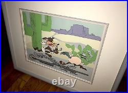 Roadrunner Cel Warner Bros Wile E Coyote Baby Chase Chuck Jones Signed Cell Rare Roadrunner Cel Warner Bros Wile E Coyote Baby Chase Chuck Jones Signed Cell Rare