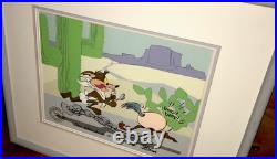 Roadrunner Cel Warner Bros Wile E Coyote Baby Chase Chuck Jones Signed Cell Rare Roadrunner Cel Warner Bros Wile E Coyote Baby Chase Chuck Jones Signed Cell Rare