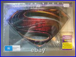 SUPERMANMan Of Steel Steelbook 3D Blu Ray, DVD+Spec F Display Stand Hyper Rare