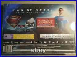 SUPERMANMan Of Steel Steelbook 3D Blu Ray, DVD+Spec F Display Stand Hyper Rare