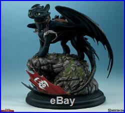 Sideshow Toothless How To Train Your Dragon Statue + art print board Rare MIB
