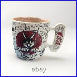 Six Flags Warner Bros Bugs Bunny Graffiti Mug Cup Rare, Retired
