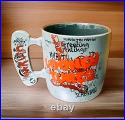 Six Flags Warner Bros Marvin The Martian Graffiti Mug Cup Ultra Rare