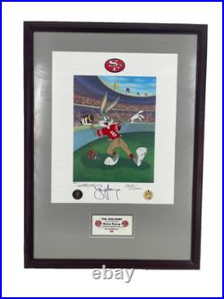 Steve Young Signed Warner Bros Bugs Bunny 49ers Lithograph 25/250 NFL COA Rare