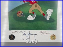 Steve Young Signed Warner Bros Bugs Bunny 49ers Lithograph 25/250 NFL COA Rare