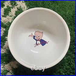 Super 1993 Acme Warner Bros Looney Tunes Football Ceramic Popcorn Bowl Rare
