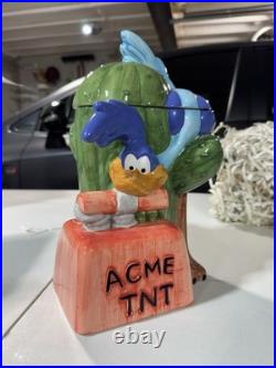 Super Rare Warner Brothers Roadrunner With TNT Cookie Jar