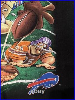 Super rare vintage Buffalo Bills Taz t shirt warner Bros brothers L NFL 1994