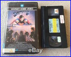 Superman 2 (1980) 1st Edition Ex Rental Warner Bros Big Box Pre Cert VHS RARE