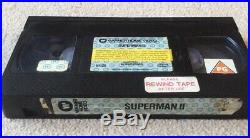 Superman 2 (1980) 1st Edition Ex Rental Warner Bros Big Box Pre Cert VHS RARE