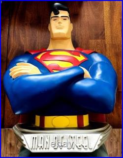 Superman Bust Man Of Steel 1997 Warner Bros. Studio Large 18 Rare