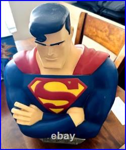 Superman Bust Man Of Steel 1997 Warner Bros. Studio Large 18 Rare