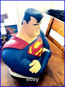 Superman Bust Man Of Steel 1997 Warner Bros. Studio Large 18 Rare
