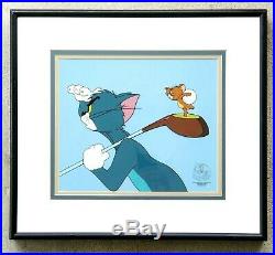 TOM AND JERRY Tee for Two Warner Brothers Framed Sericel LE /2500 Golf RARE
