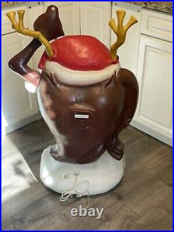 Taz Blow Mold Santa's Best Warner Bros Tazmanian Devil RARE VINTAGE