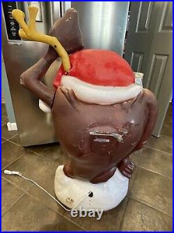 Taz Blow Mold Santa's Best Warner Bros Tazmanian Devil Used As Is RARE