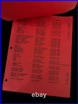 The Flash 1990 Warner Bros TV Crew List Red Paper Greg Jein Estate Prop Rare The Flash 1990 Warner Bros TV Crew List Red Paper Greg Jein Estate Prop Rare