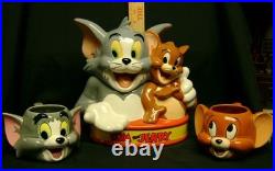 Tom and Jerry Cookie Jar Rare Ceramic Warner Bros Nostalgic Westland with Mugs Ap Tom and Jerry Cookie Jar Rare Ceramic Warner Bros Nostalgic Westland with Mugs Ap