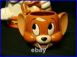 Tom and Jerry Cookie Jar Rare Ceramic Warner Bros Nostalgic Westland with Mugs Ap Tom and Jerry Cookie Jar Rare Ceramic Warner Bros Nostalgic Westland with Mugs Ap