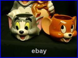Tom and Jerry Cookie Jar Rare Ceramic Warner Bros Nostalgic Westland with Mugs Ap Tom and Jerry Cookie Jar Rare Ceramic Warner Bros Nostalgic Westland with Mugs Ap