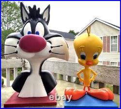 Tweety & Sylvester Rare Vintage Collectable Looney Tunes Statues Warner Bros Tweety & Sylvester Rare Vintage Collectable Looney Tunes Statues Warner Bros