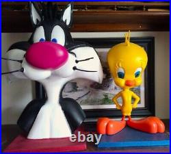 Tweety & Sylvester Rare Vintage Collectable Looney Tunes Statues Warner Bros Tweety & Sylvester Rare Vintage Collectable Looney Tunes Statues Warner Bros