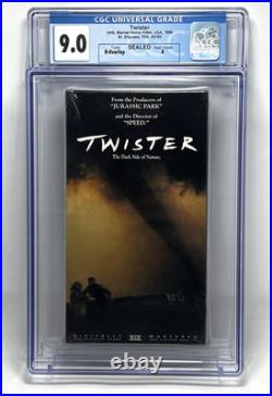Twister VHS Tape Warner Bros 1996 Sealed CGC 9.0 A H-Overlap THX Disaster RARE