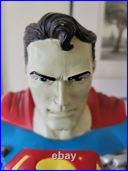 ULTRA RARE 2000 Warner Bros Studio 2 FT SUPERMAN With CHAIN 26 STATUE/FIGURE
