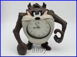 ULTRA RARE Looney Tunes Taz Tasmanian Devil Table Clock Figurine Warner Brothers