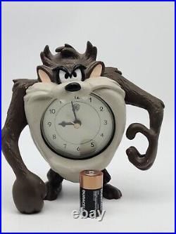 ULTRA RARE Looney Tunes Taz Tasmanian Devil Table Clock Figurine Warner Brothers
