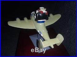 Ultra Rare! Tasmanian Devil Taz Flying US WW2 Fighter AirPlane Statue 1995