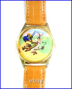 VERY RARE! 1991 Warner WILE E. COYOTE & ROADRUNNER Valdawn Collectible Watch