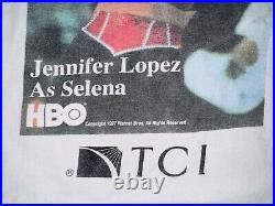 VERY RARE 1997 Selena Jennifer Lopez HBO Movie Promo Warner Bros T Shirt XL