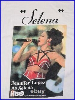 VERY RARE 1997 Selena Jennifer Lopez HBO Movie Promo Warner Bros T Shirt XL