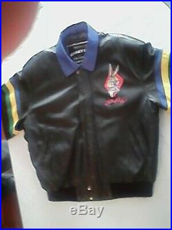 VERY RARE 1998 Looney Tunes Full Leather Embroidered Jacket WARNER BROS XL
