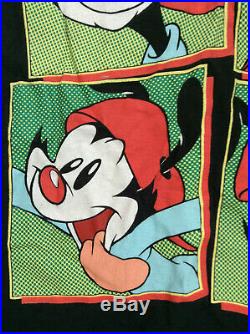 VINTAGE 1994 Animaniacs T-Shirt Warner Bros. 90s Graphic Tee Youth Large RARE