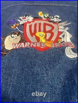VINTAGE RARE 90s Warner Bros Looney Tunes Jean Jacket