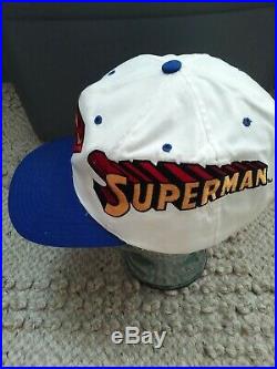 VINTAGE SUPERMAN SNAPBACK WARNER BROS. VERY RARE patches all over marvel comics