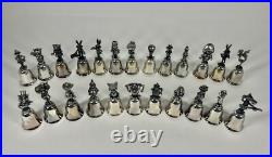 VTG 1987 Looney Tunes Warner Bros Pewter Silver Plated Bells Lot of 24 Rare HTF