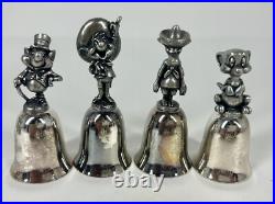 VTG 1987 Looney Tunes Warner Bros Pewter Silver Plated Bells Lot of 24 Rare HTF