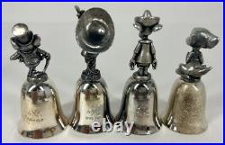 VTG 1987 Looney Tunes Warner Bros Pewter Silver Plated Bells Lot of 24 Rare HTF