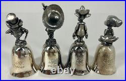 VTG 1987 Looney Tunes Warner Bros Pewter Silver Plated Bells Lot of 24 Rare HTF