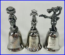 VTG 1987 Looney Tunes Warner Bros Pewter Silver Plated Bells Lot of 24 Rare HTF