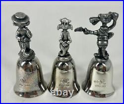 VTG 1987 Looney Tunes Warner Bros Pewter Silver Plated Bells Lot of 24 Rare HTF